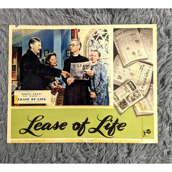 Lease Of Life 1954 Original Lobby Card Movie Poster Robert Donat Kay Walsh UK - Picture 1 of 8